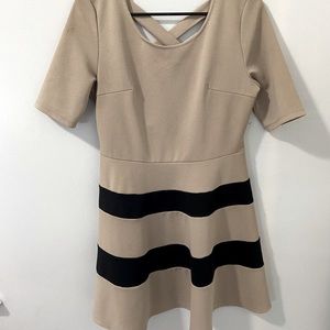 Cross Back Peplum Dress